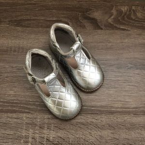 SILVER QUILTED LEATHER WALKERS